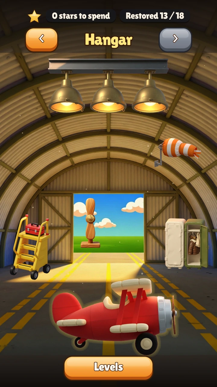 The restored hangar